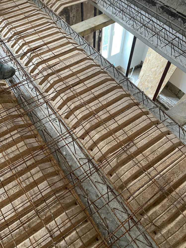 plancher poutrelles hourdis béton
